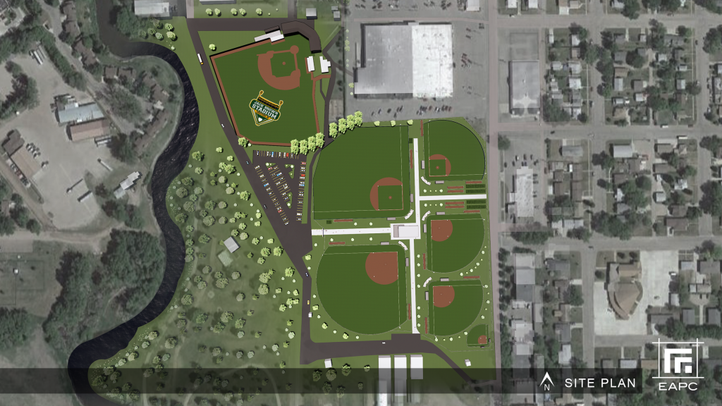 Site plan for McElroy Park Field Renovations